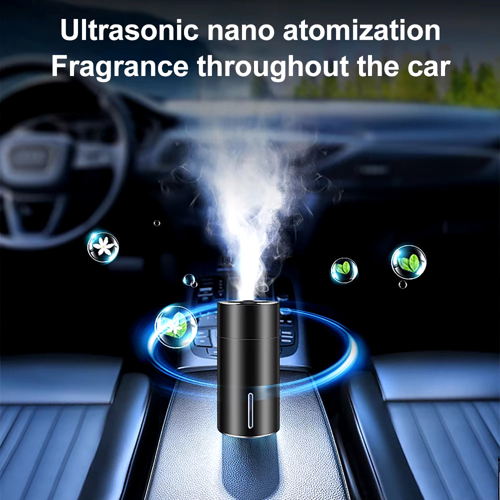 Humidifier Diffuser for Car - 260ML Small LED Light Aromatherapy Machine | Big Spray Air Humidification for Car, Home, Bedroom & Office